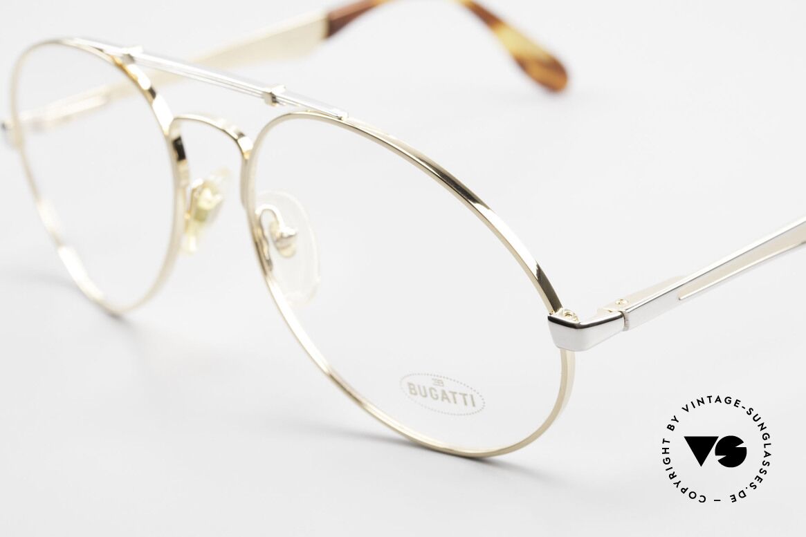 Bugatti 11948 Vergoldete Luxusbrille XL 80er, ungetragenes, sehr sehr edles Modell inkl. Etui, Passend für Herren