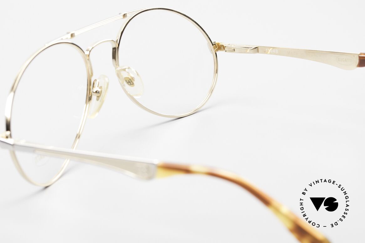 Bugatti 11948 Vergoldete Luxusbrille XL 80er, Größe: large, Passend für Herren