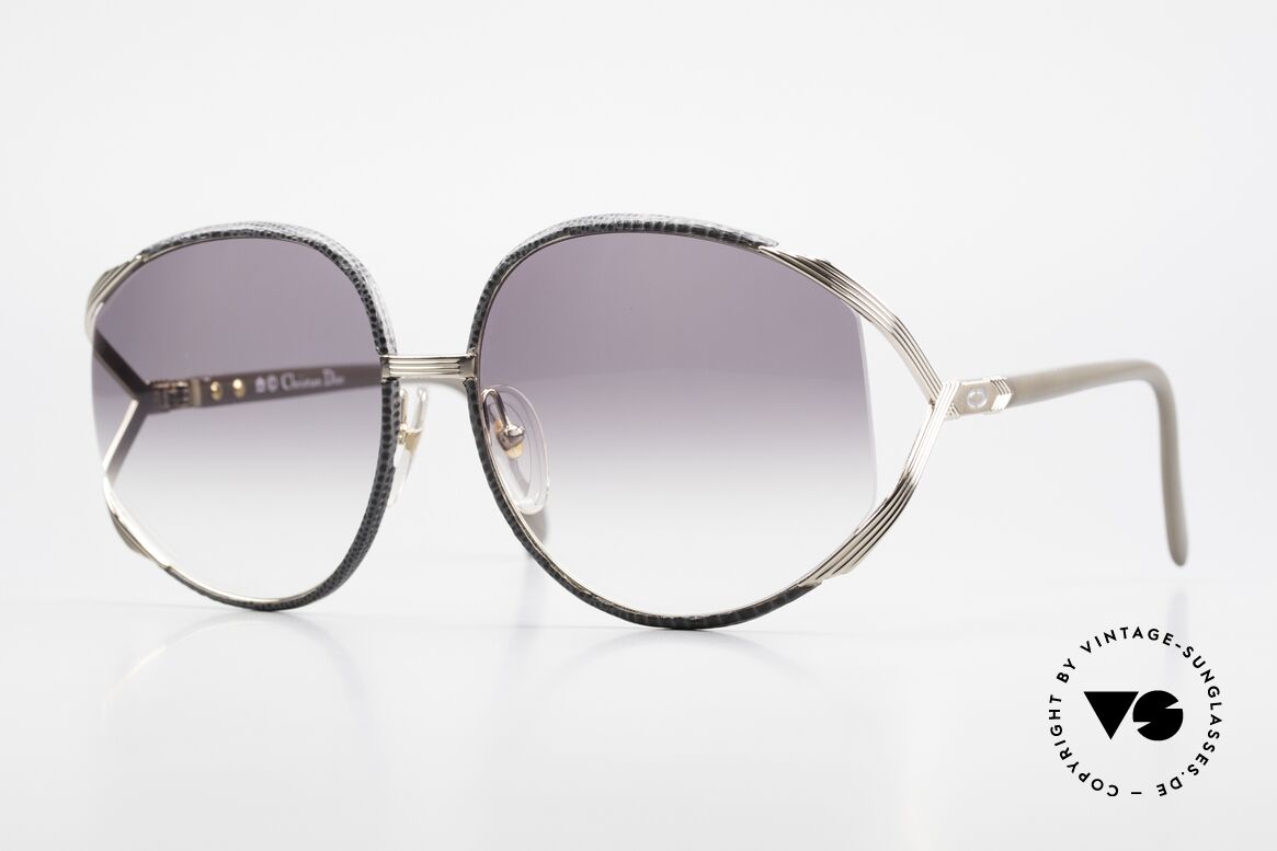 Christian Dior 2250 Rihanna Leder Sonnenbrille, übergroße XL vintage Damen-Sonnenbrille von C. Dior, Passend für Damen
