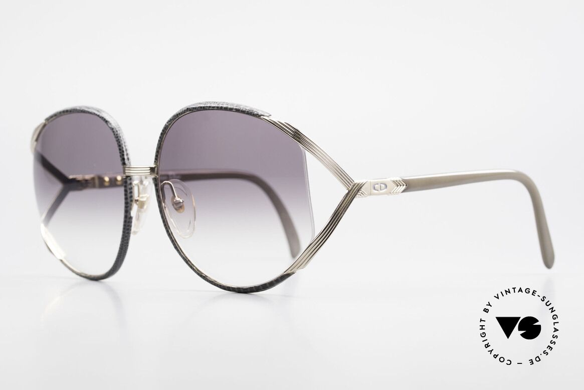 Christian Dior 2250 Rihanna Leder Sonnenbrille, kostbares 80er Modell in einzigartiger LEDER EDITION, Passend für Damen