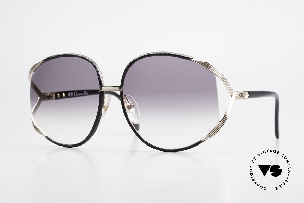 Christian Dior 2250 Rihanna Sonnenbrille Leder, übergroße XL vintage Damen-Sonnenbrille von C. Dior, Passend für Damen