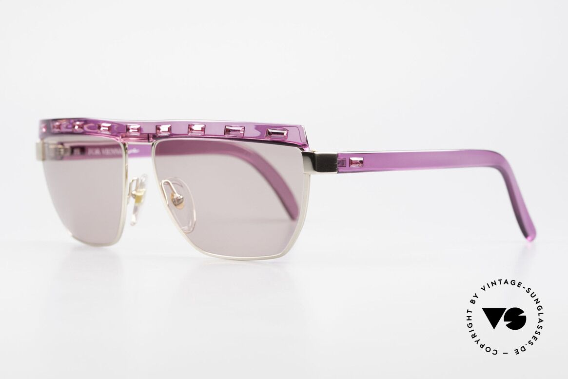 Paloma Picasso 3706 Damen Sonnenbrille Pink Strass, sie entwarf 1990 diese großartige Brillenkollektion, Passend für Damen