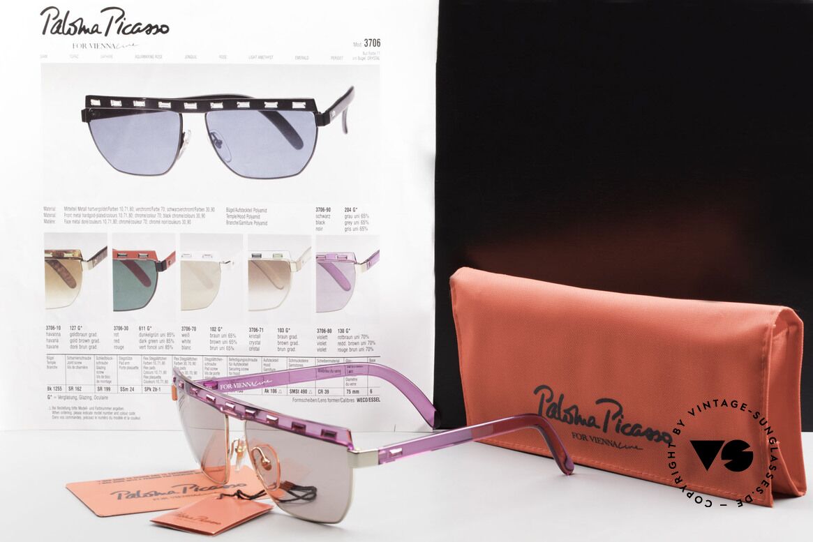 Paloma Picasso 3706 Damen Sonnenbrille Pink Strass, Größe: medium, Passend für Damen