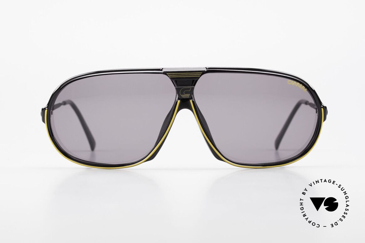 Carrera 5416 80er Sportsonnenbrille Optyl, sensationelle Carrera Sportsonnenbrille von 1988, Passend für Herren