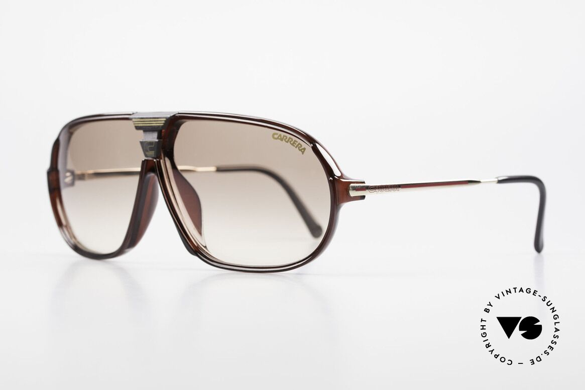 Carrera 5416 80er Sportbrille Wechselglas, mit Carrera Wechselgläsern & original Carrera Etui, Passend für Herren