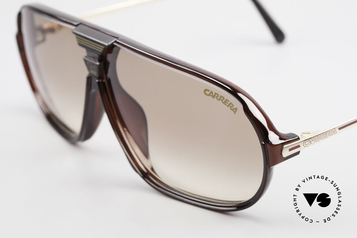 Carrera 5416 80er Sportbrille Wechselglas, 1x braun Verlauf & 1x solid-grün; 100% UV Schutz, Passend für Herren