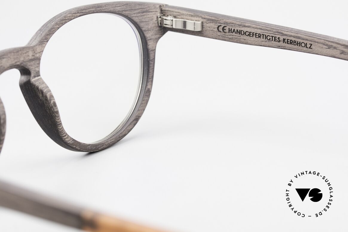 Kerbholz Friedrich Holzbrille Panto Blackwood, Größe: medium, Passend für Herren und Damen