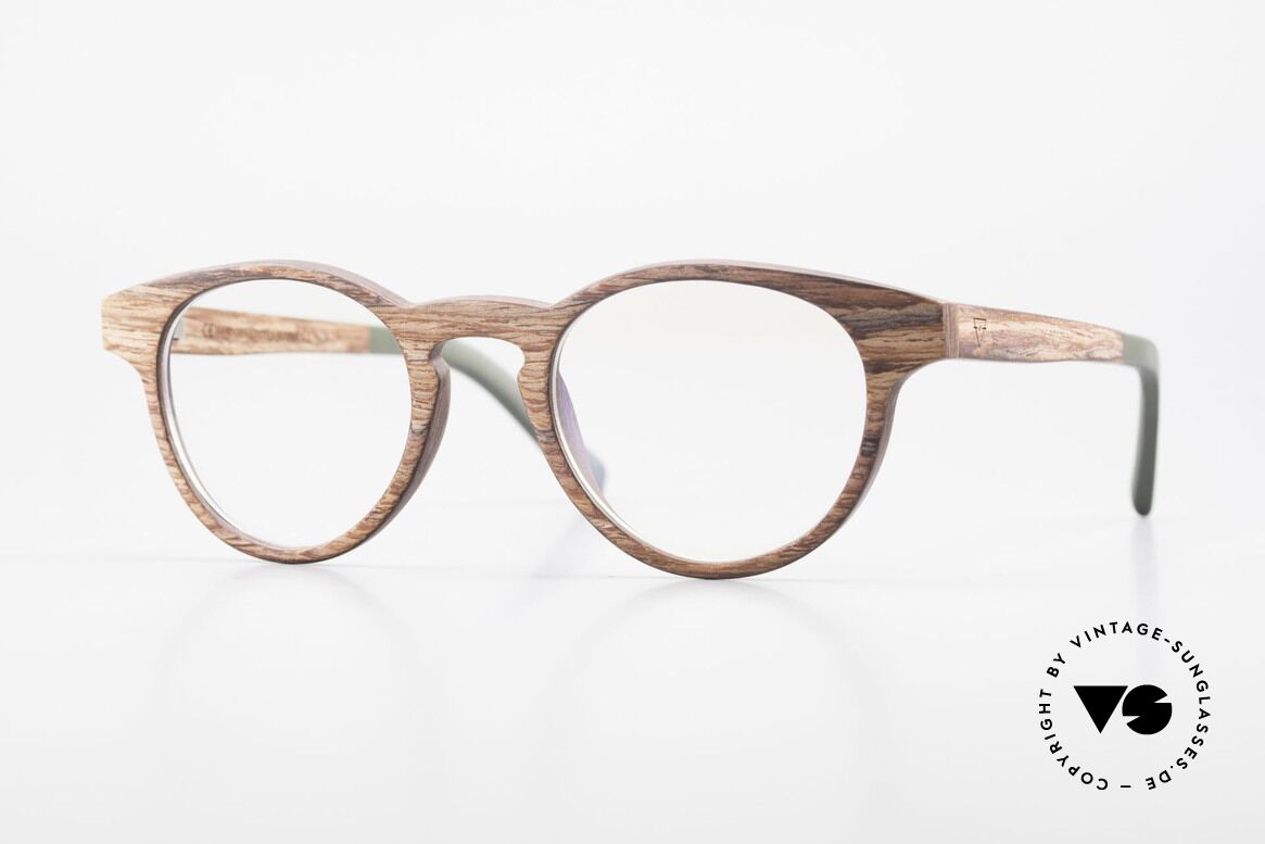 Kerbholz Friedrich Holzbrille Panto Rosewood, Echte Panto-Holzbrille von Kerbholz, made in Germany, Passend für Herren und Damen