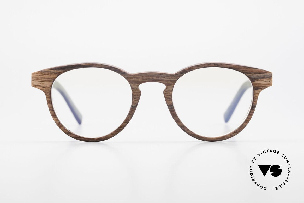 Kerbholz Friedrich Holzbrille Panto Rosewood, Echte Panto-Holzbrille von Kerbholz, made in Germany, Passend für Herren und Damen