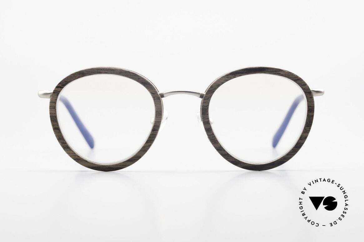 Kerbholz Otto Panto Holzbrille Rund Walnuss, runde Panto-Holzbrille von Kerbholz, made in Germany, Passend für Herren und Damen