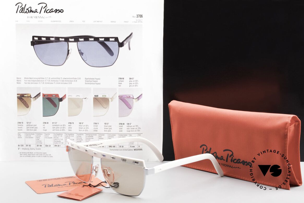 Paloma Picasso 3706 Kristall Damen Sonnenbrille, Größe: medium, Passend für Damen