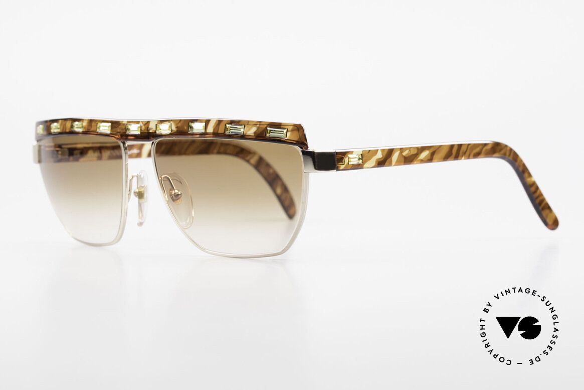 Paloma Picasso 3706 Damen Sonnenbrille Strass 90s, sie entwarf 1990 diese großartige Brillenkollektion, Passend für Damen