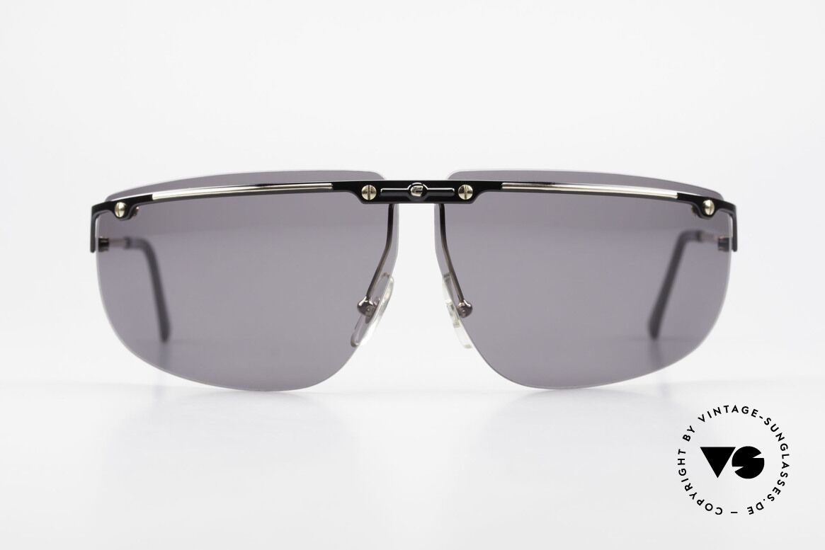Carrera 5420 90er Sportsonnenbrille Wrap, "wrap around" = stark gebogene Fassung & Gläser, Passend für Herren