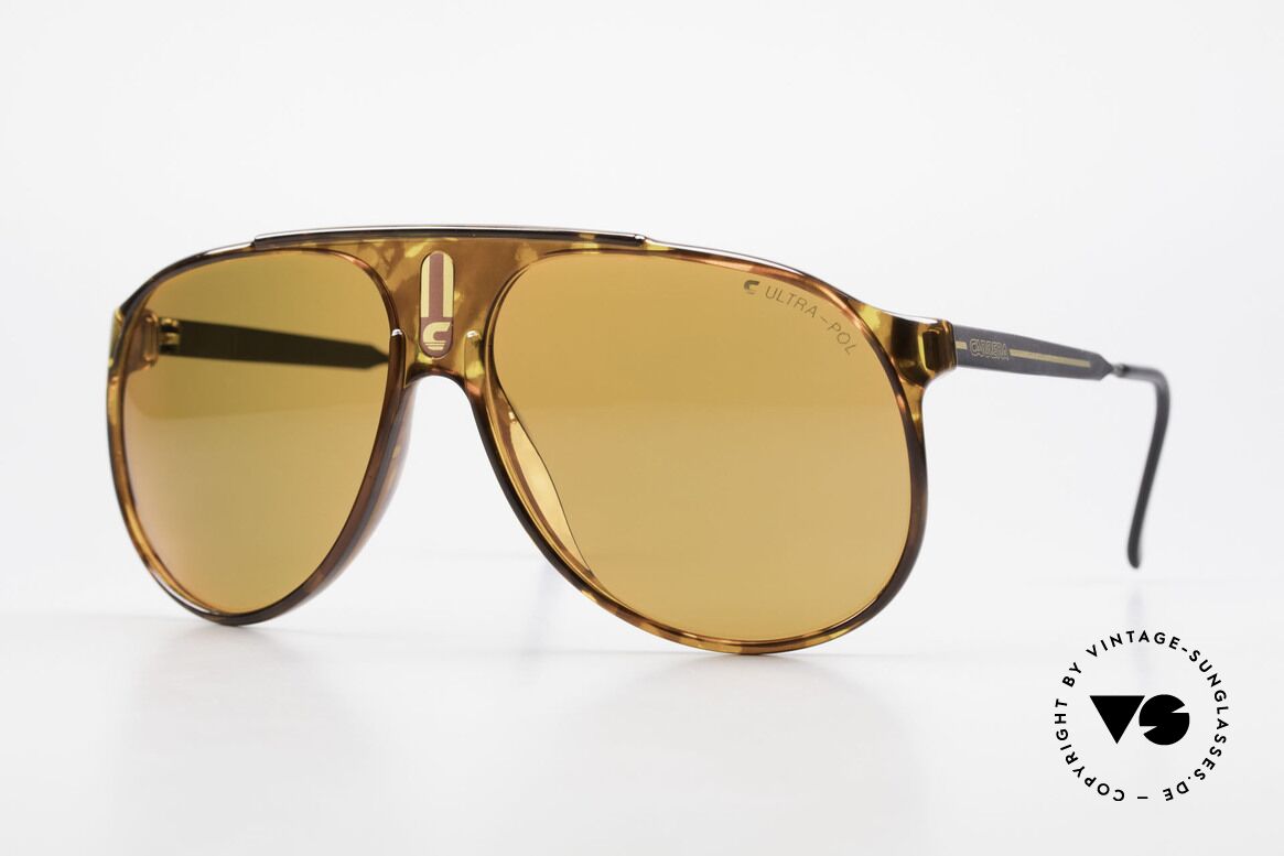 Carrera 5424 80s Sonnenbrille Polarisierend, alte 80er original Sportsonnenbrille von Carrera, Passend für Herren