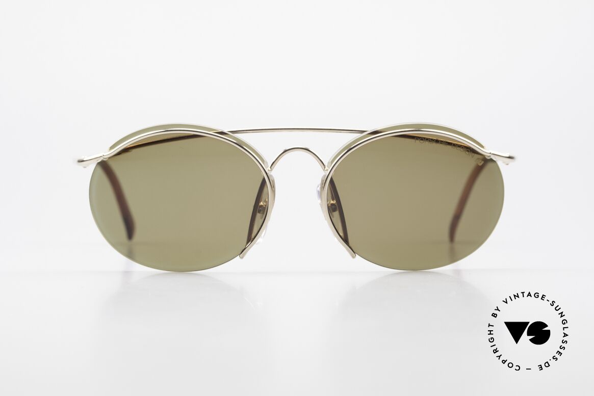 Porsche 5690 2 in 1 Sonnenbrille Zwei Styles, sozusagen: zwei Sonnenbrillen in einem Modell, + Etui, Passend für Herren und Damen