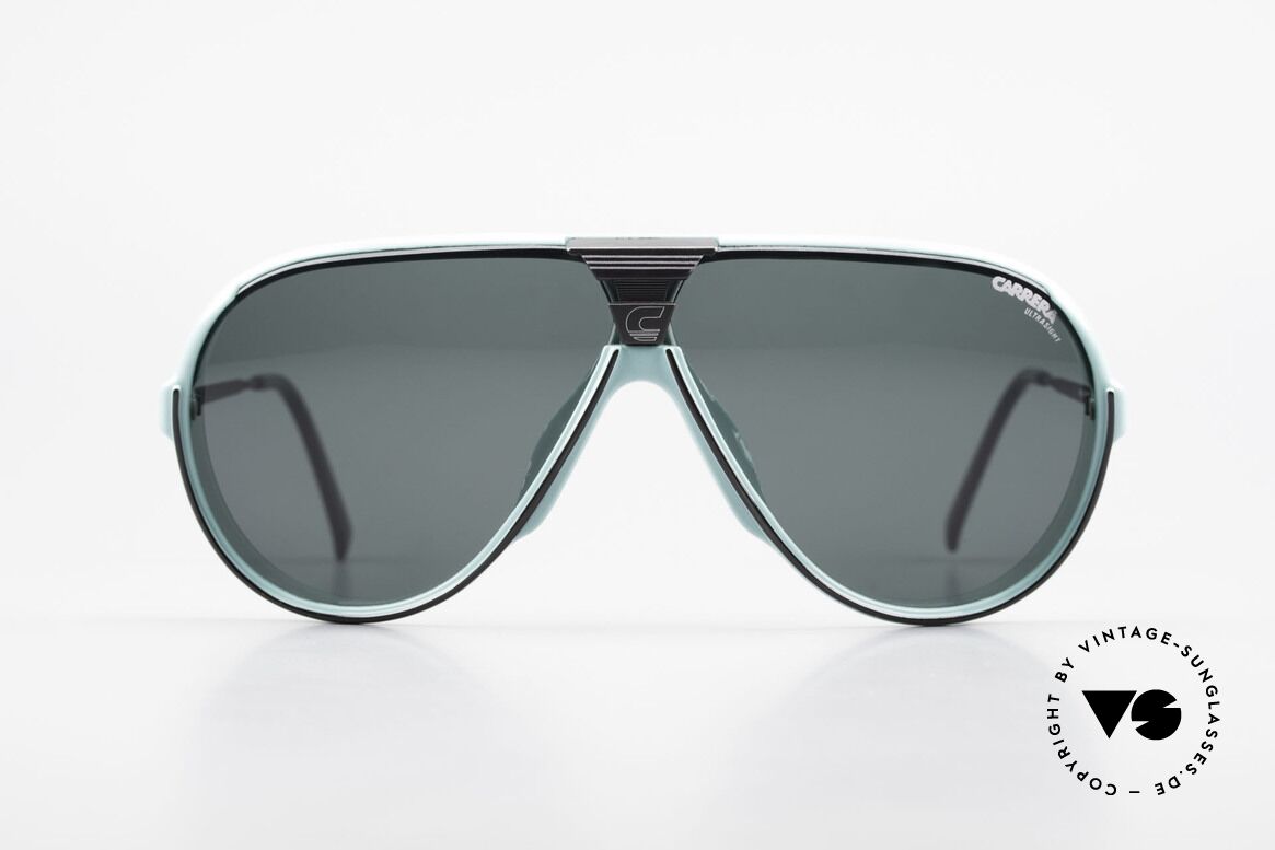 Carrera 5593 80er Sportsonnenbrille Aviator, sensationelle Carrera Sportsonnenbrille von 1988, Passend für Herren