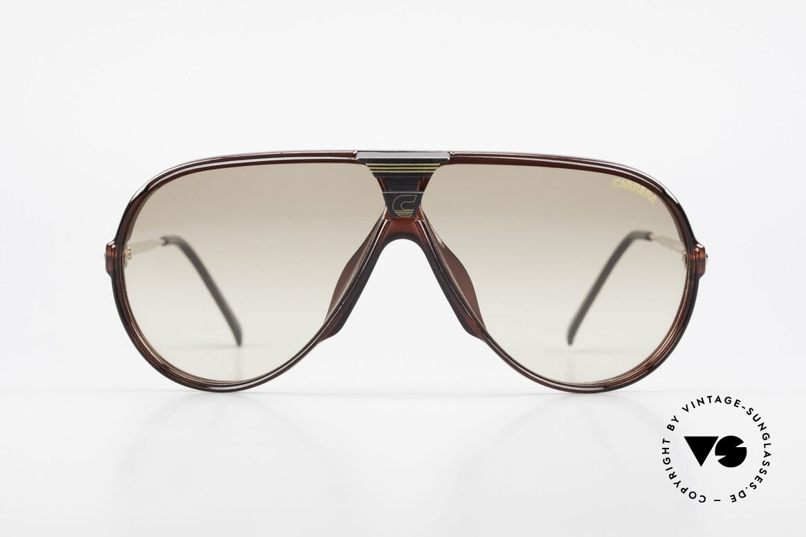 Carrera 5593 80er Aviator Sportsonnenbrille, sensationelle Carrera Sportsonnenbrille von 1988, Passend für Herren