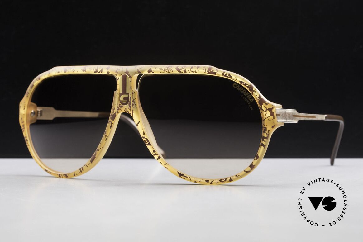 Carrera 5565 Alte 80er Sonnenbrille Vintage, langlebiges Optyl-Material (scheint nicht zu altern), Passend für Herren und Damen