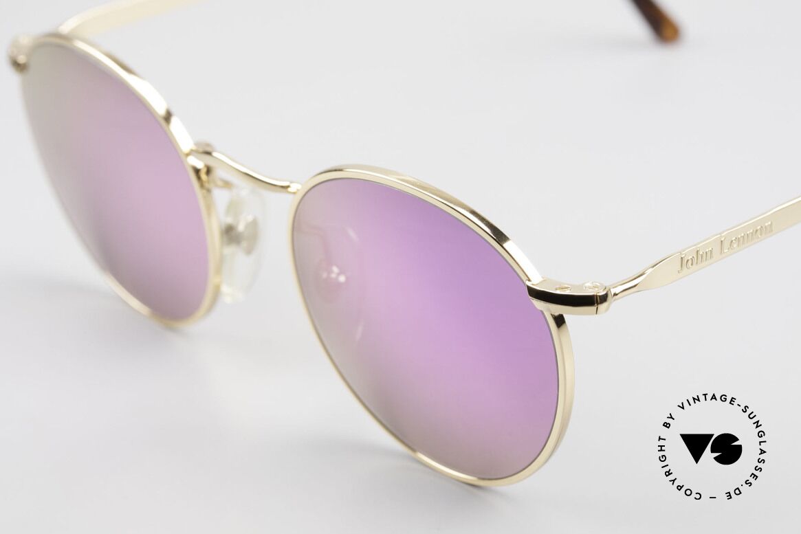 John Lennon - The Dreamer Pink Verspiegelte Sonnengläser, pinke Gläser: sieh die Welt durch die rosarote Brille, Passend für Herren und Damen