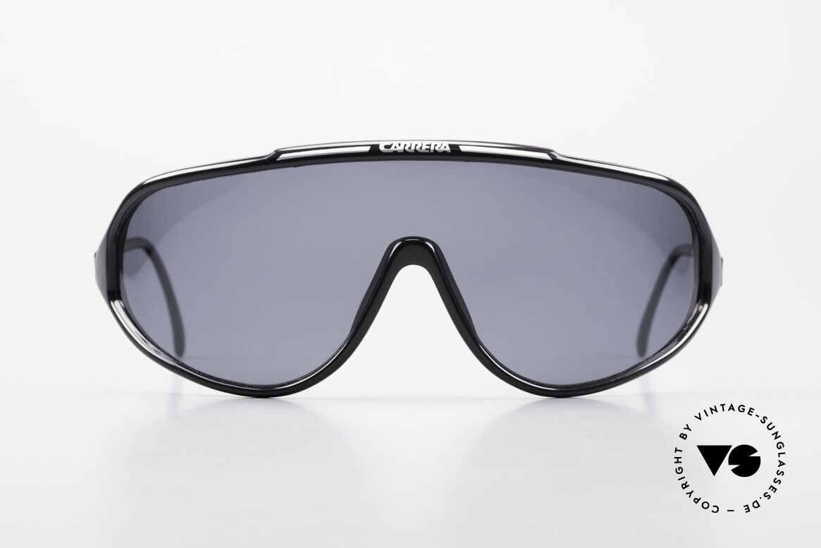 Carrera 5430 90er Sportbrille Polarisierend, Wasser- und Skisport-Sonnenbrille, "Panoramaschild", Passend für Herren