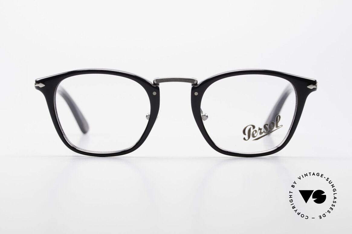 Persol 3109 Typewriter Edition Fassung, sehr elegante, PERSOL Brillenfassung aus Italien, Passend für Herren und Damen
