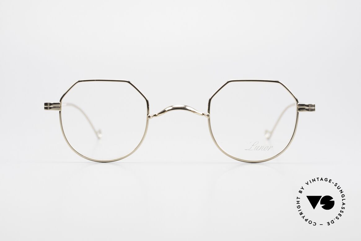 Lunor II 18 Hybrid Pantobrille Vergoldet, LUNOR = französisch für "Lunette d’Or" (Goldbrille), Passend für Herren und Damen