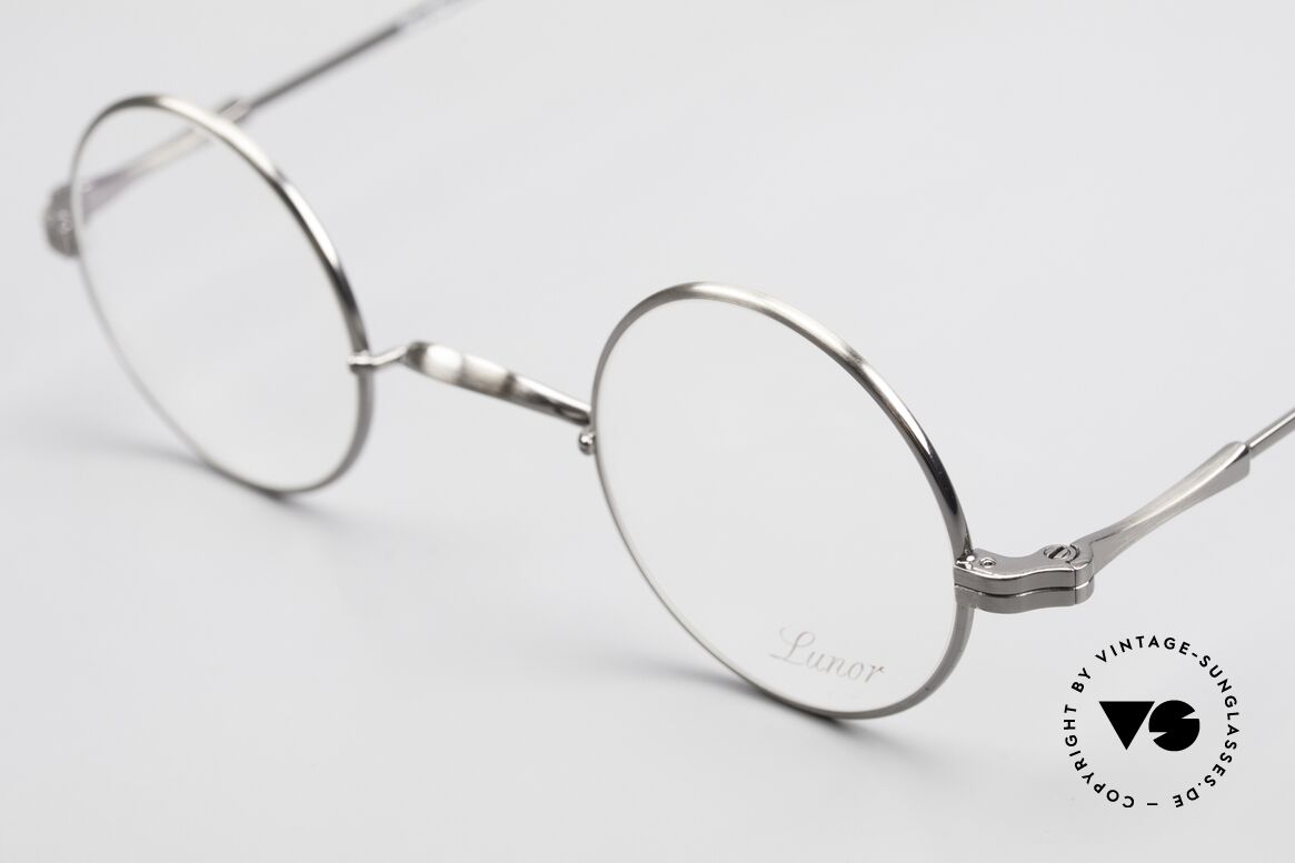 Lunor II 12 Kleine Runde Luxus Brille, edel, stilvoll, zeitlos = ein wahres LUNOR ORIGINAL, Passend für Herren und Damen