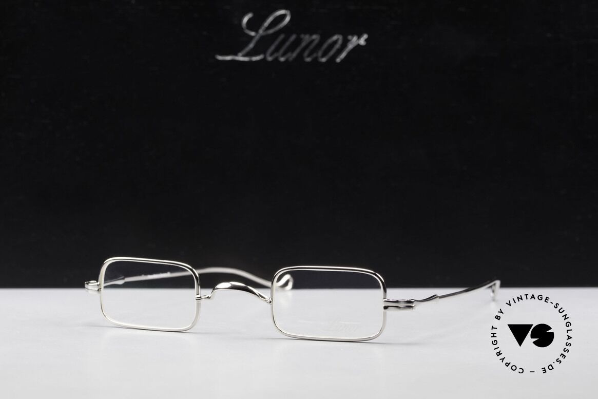 Lunor II 13 Eckige Luxus Fassung Platin, Größe: extra small, Passend für Herren und Damen