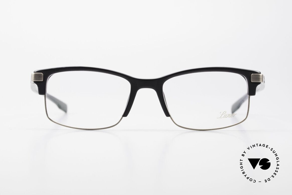 Lunor Combi V Mod 50 Designer Kombibrille Titanium, LUNOR Combi V Modell 50 AS (Antik Silber) Brille, Passend für Herren und Damen
