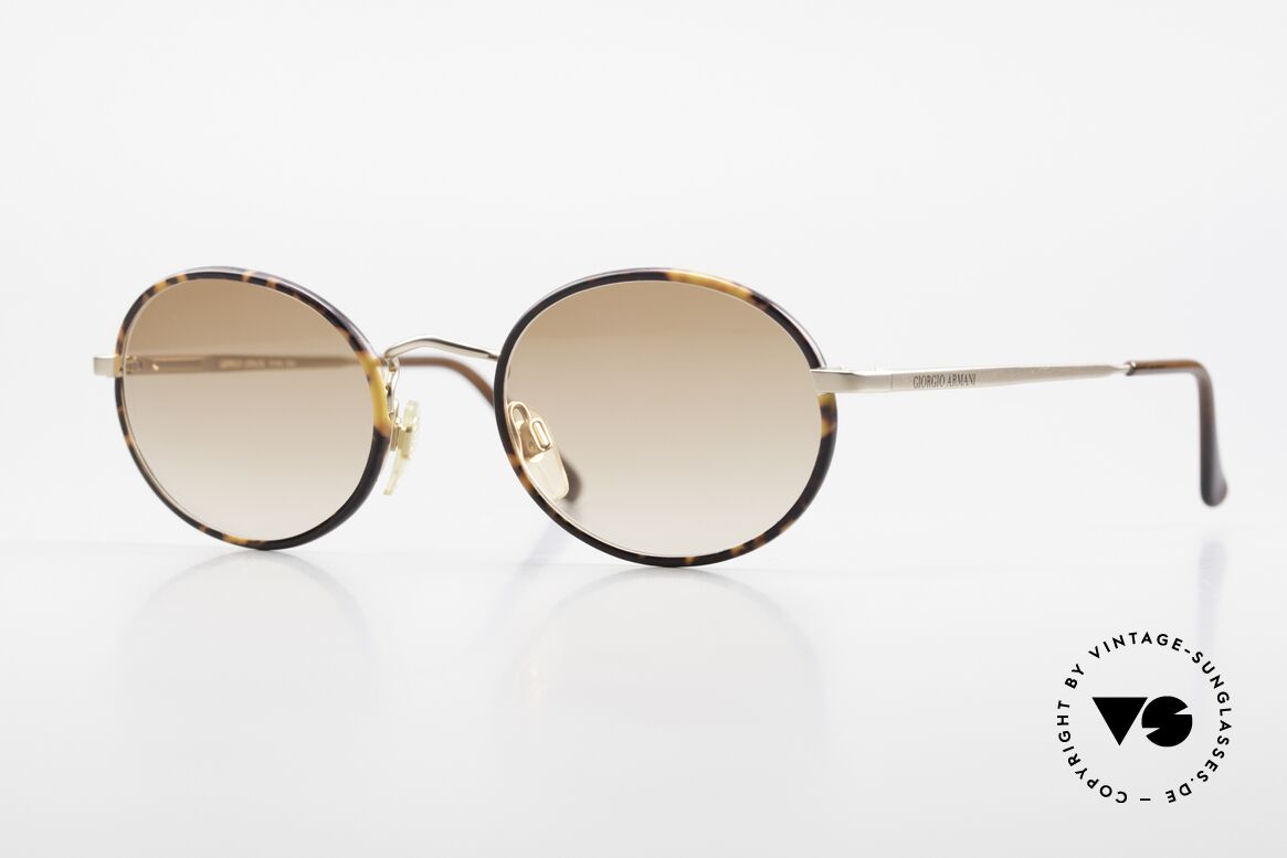 Giorgio Armani 235 Ovale Vintage Sonnenbrille, ovale vintage Giorgio Armani Sonnenbrille der 1980er, Passend für Herren und Damen