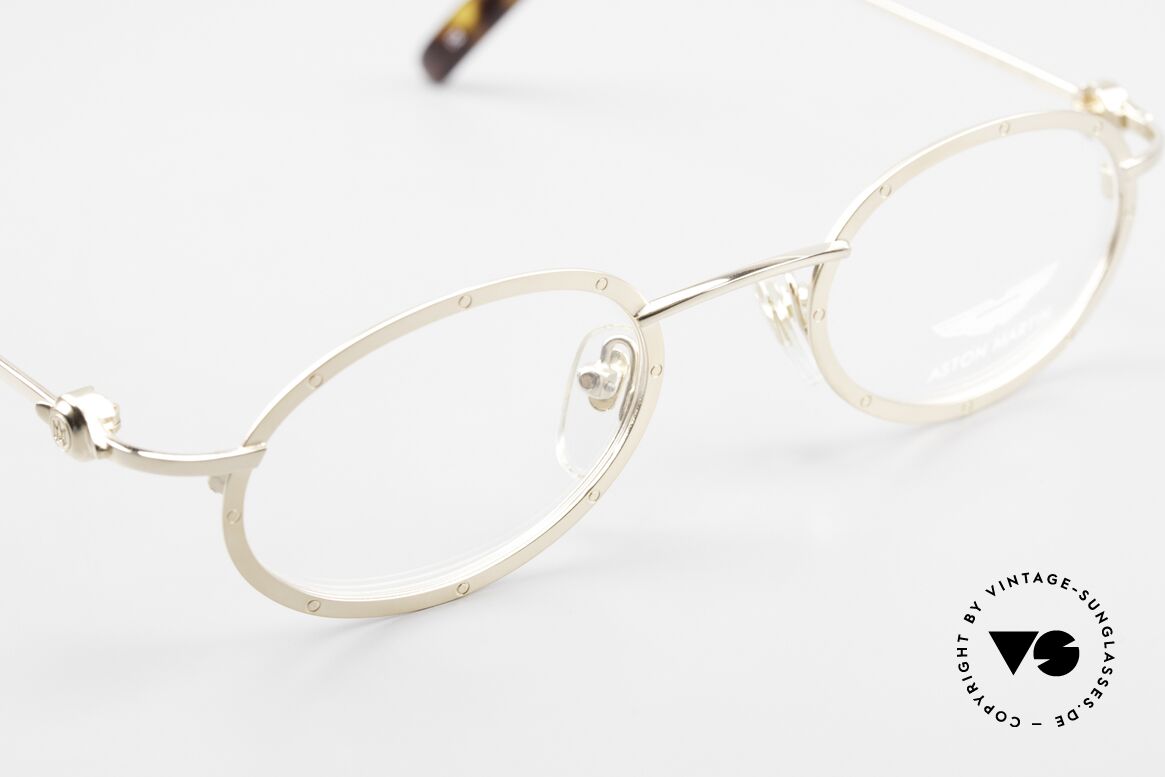 Aston Martin AM34 Ovale James Bond Brille 007, KEINE RETROdesign-Brille; ein 1990er Jahre ORIGINAL, Passend für Herren