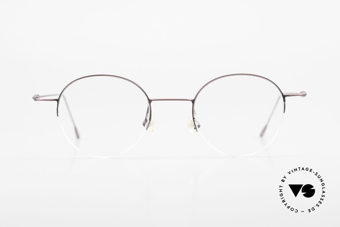 W Proksch's M61/12 Minimalistische Halbrandbrille, Proksch's vintage Titanium-Brillenfassung von 1996, Passend für Herren und Damen