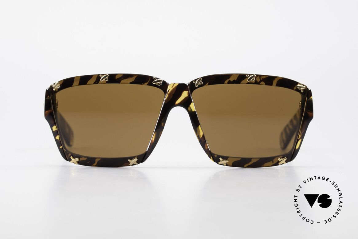 Paloma Picasso 3702 No Retro Sonnenbrille Original, spektakuläre Form mit temperamentvollen Muster, Passend für Damen