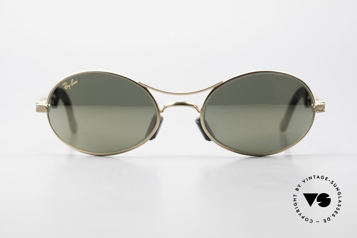 Ray Ban Orbs 9 Base Oval Gold Mirror B&L USA Brille, futuristische Sportbrille von Ray Ban; Modell W2307, Passend für Herren