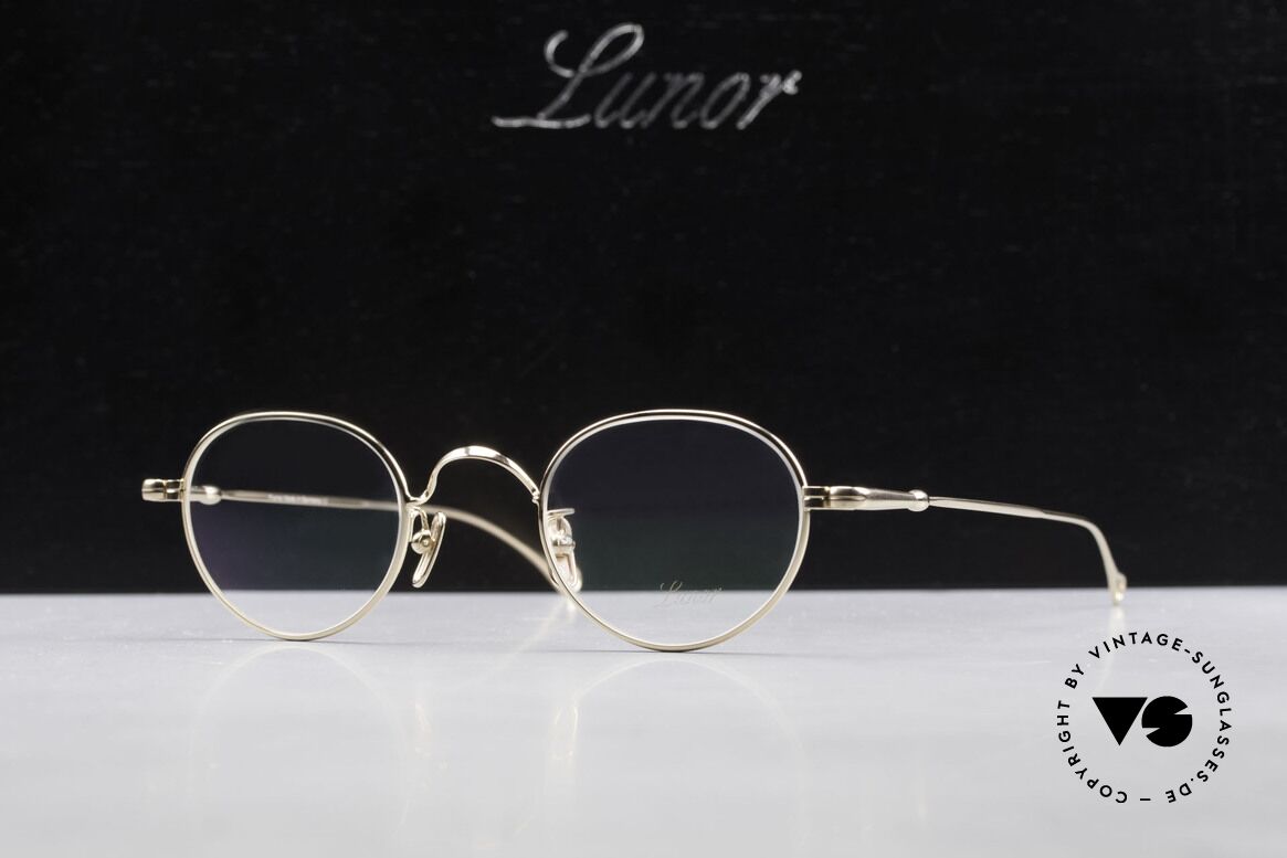 Lunor V 107 Metallbrille Herren Vergoldet, Größe: medium, Passend für Herren
