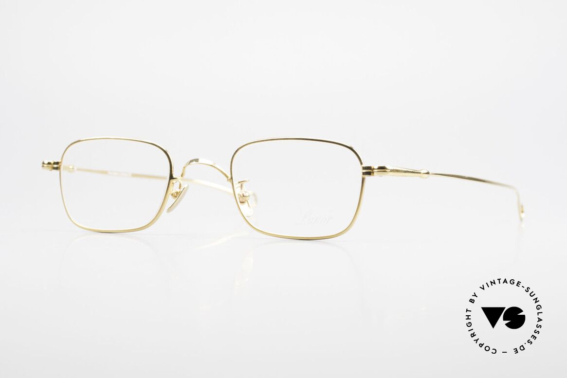 Lunor V 109 XL Herrenbrille Vergoldet, vergoldete Lunor Metallbrille in Größe 49/23, 140, Passend für Herren