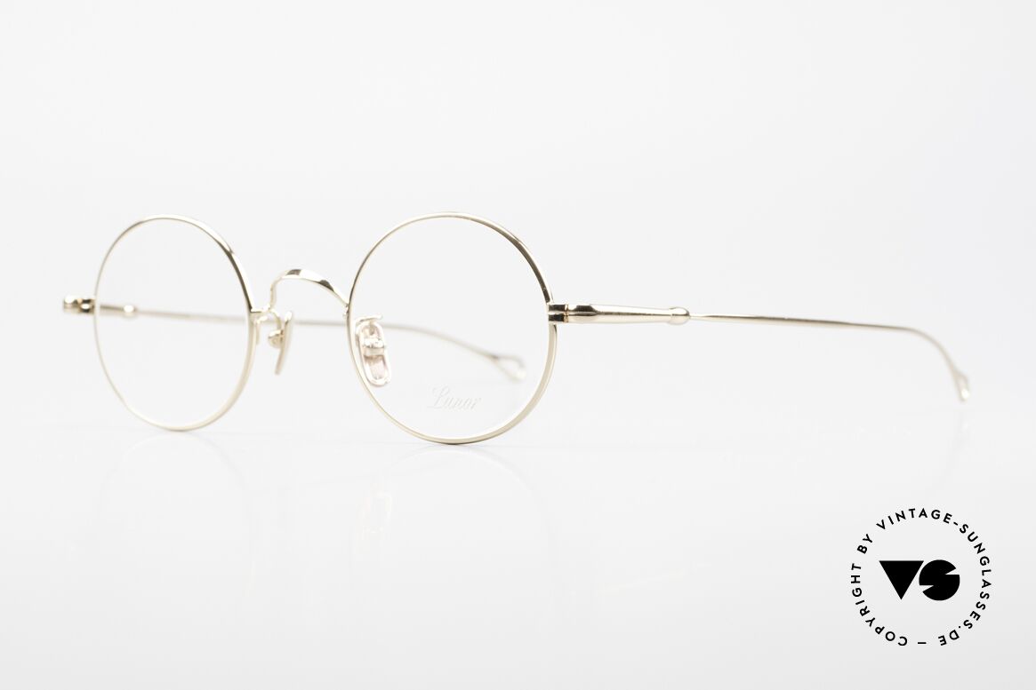 Lunor V 110 Lunor Brille Rund Vergoldet, ohne große Logos; stattdessen mit zeitloser Eleganz, Passend für Herren und Damen