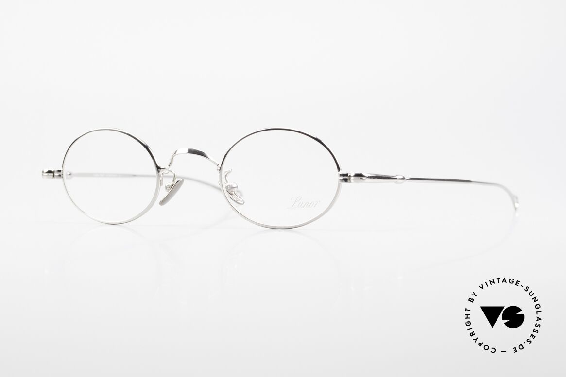 Lunor V 100 Ovale Vintage Brille Platin, LUNOR = ehrliches Handwerk mit Liebe zum Detail, Passend für Herren und Damen