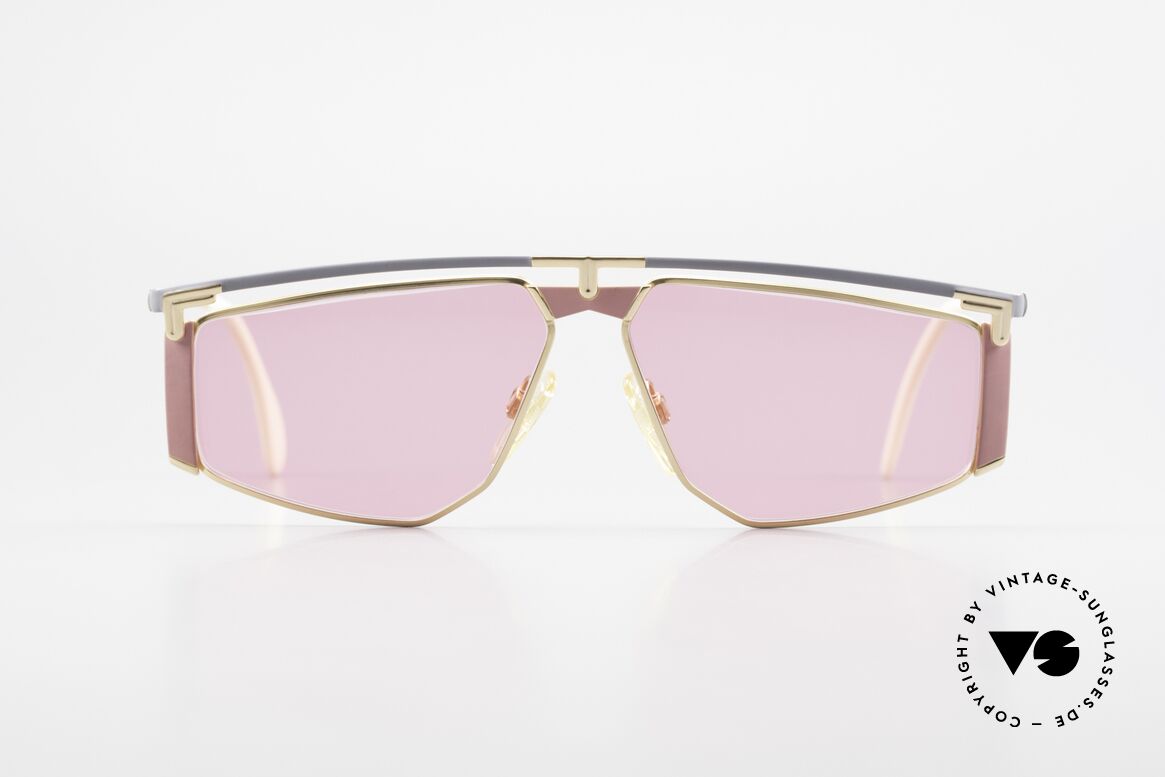 Cazal 235 Pinke Titanium Vintage Brille, Titanium-Rahmen wiegt nur 18g (hoher Tragekomfort), Passend für Herren und Damen