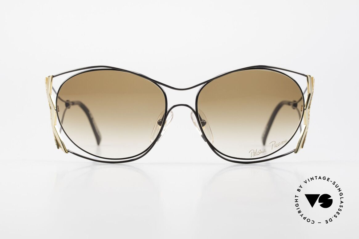 Paloma Picasso 3707 Strass Damensonnenbrille 90er, Picasso vintage Sonnenbrille mit Strass in TOPAZ, Passend für Damen