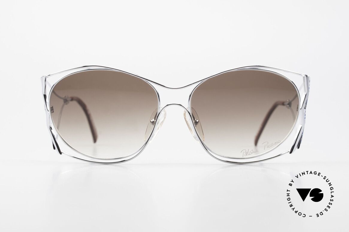 Paloma Picasso 3707 90er Strass-Sonnenbrille Capri, 90er Damen Sonnenbrille, mit Strass in Capri-Blau, Passend für Damen