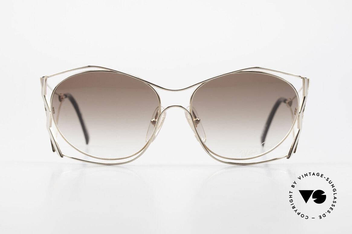 Paloma Picasso 3707 Vergoldete 90er Brille Kristall, 90er Picasso Brille, vergoldet und Kristall-Strass, Passend für Damen
