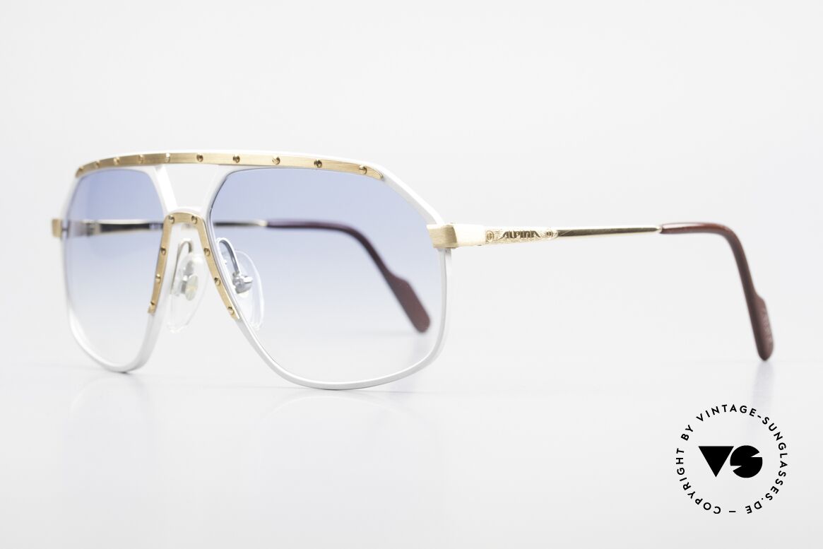 Alpina M6 80er Sonnenbrillen Klassiker, weltberühmt für sein Schrauben-Design; Gr. 60-14, Passend für Herren