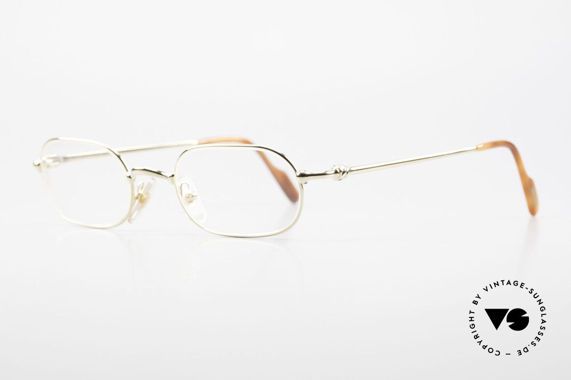 Cartier Orfy - M 90er Luxusbrille Eckig Unisex, leichter flexibler Rahmen für höchsten Tragekomfort, Passend für Herren und Damen