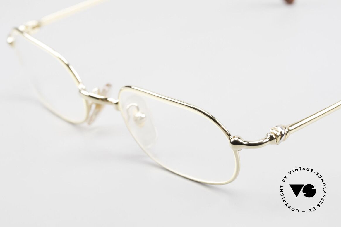 Cartier Orfy - M 90er Luxusbrille Eckig Unisex, 22kt vergoldete Metall-Fassung in Größe 50-21, 140, Passend für Herren und Damen