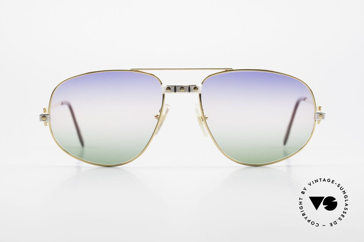 Cartier Romance Santos - L Luxus Vintage Sonnenbrille, vintage CARTIER Luxus-Sonnenbrille; Modell ROMANCE, Passend für Herren Cartier Romance Santos - L Luxus Vintage Sonnenbrille, vintage CARTIER Luxus-Sonnenbrille; Modell ROMANCE, Passend für Herren