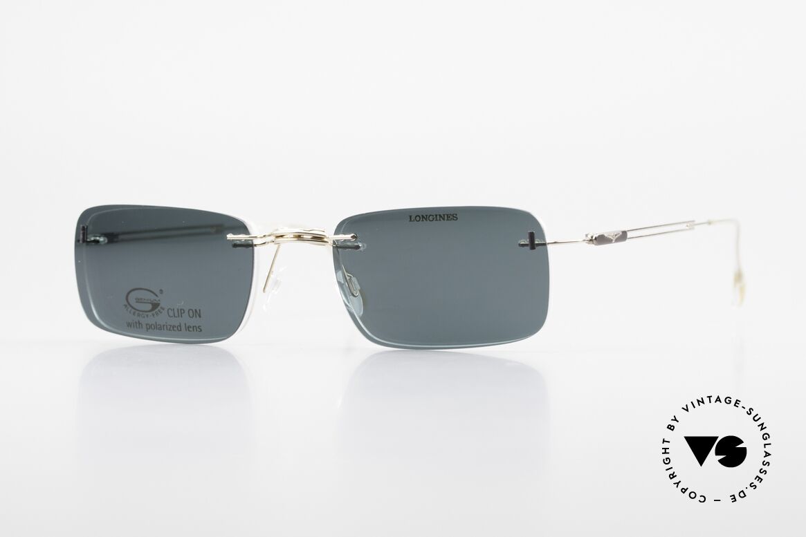 Longines 4367 Polarisierende Brille Randlos, 90er Longines Modell 4367 color 130, Größe 50-21, 135, Passend für Herren