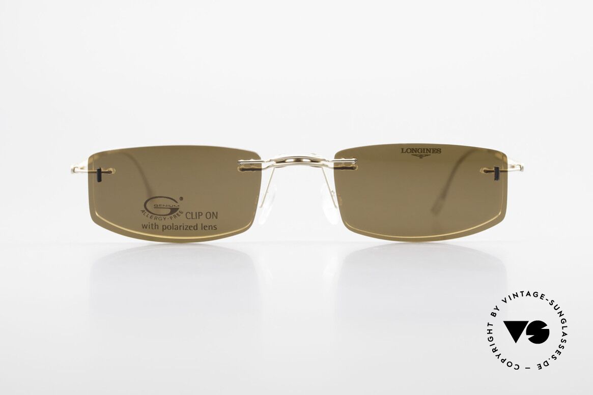Longines 4378 Polarisierende Randlosbrille, 90er Longines Modell 4378 color 120, Größe 49-21, 140, Passend für Herren und Damen