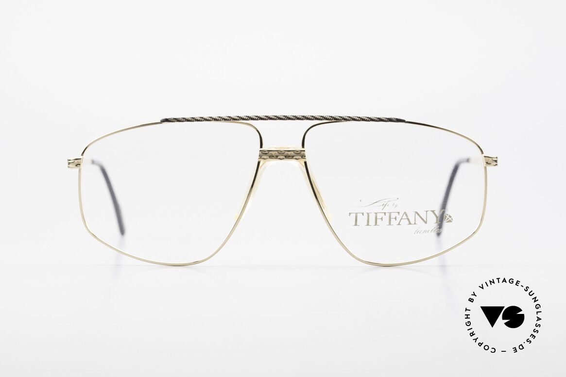 Tiffany T89 23kt Gold Plated Aviator Brille, Tiffany Vintage Designer-Brille; Mod. T89, Gold-Plated, Passend für Herren