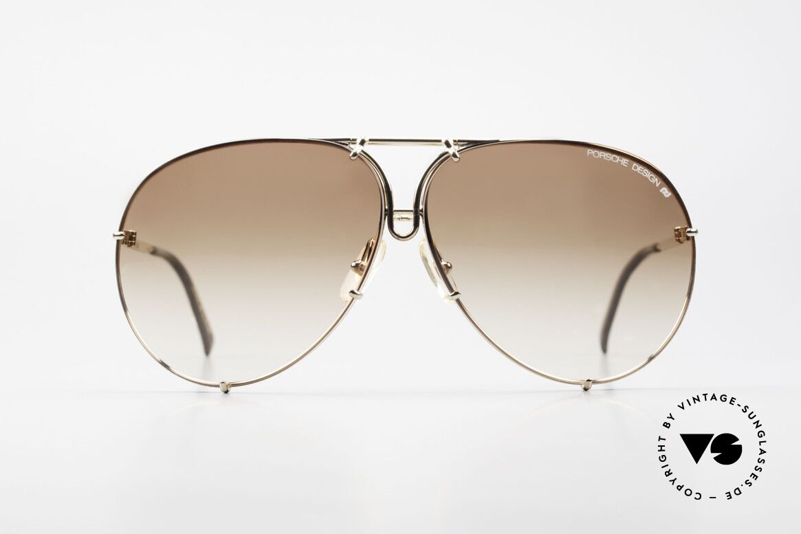 Porsche 5623 Black Mass Film Sonnenbrille, gold & Gläser in braun-Verlauf = beliebteste Version, Passend für Herren und Damen
